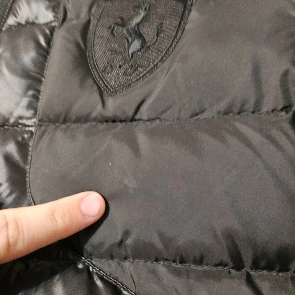 Puma Scuderia Ferrari Jacket Mens Small Black Down Puffer Full Zip F1 Racing Car